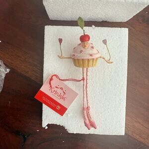 Dept. 56 Patience Brewster Krinkles Miniature Ornament  Valentine Cupcake Girl